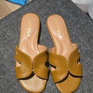 Carvela Tan Women's Slide Sandals